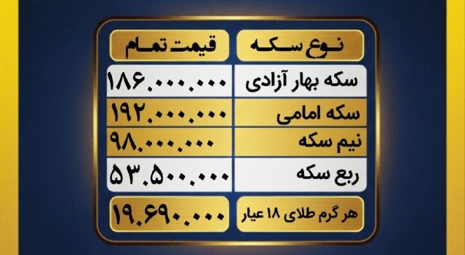 آخرین نرخ معاملات طلا و سکه امروز | قیمت روز طلا و سکه